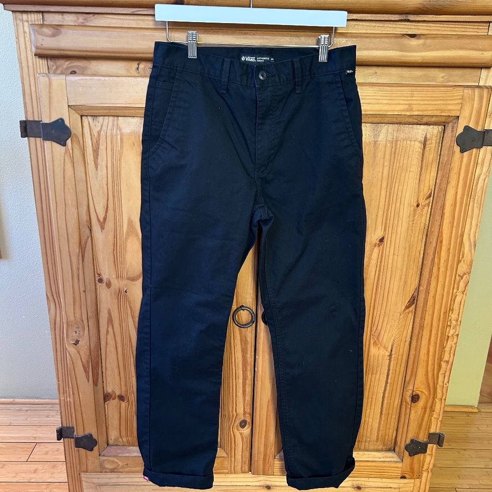 Vans Authentic Chinos Relaxed Fit Black Mens Size 30